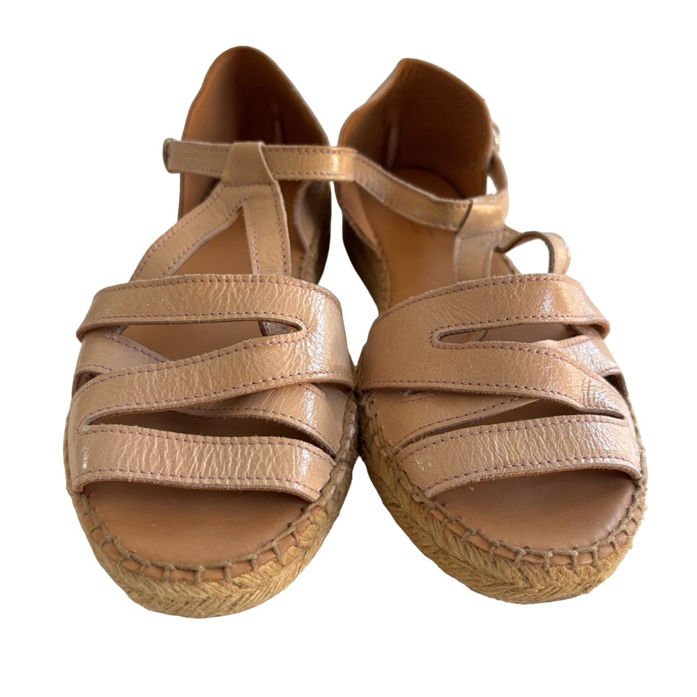 Naguisa Anthropologie Nude Leather Espadrille Sandals 40 - Picture 4 of 8